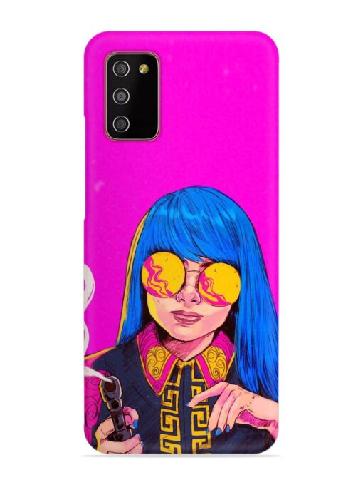 Aesthetic Anime Girl Snap Case for Samsung Galaxy A03S