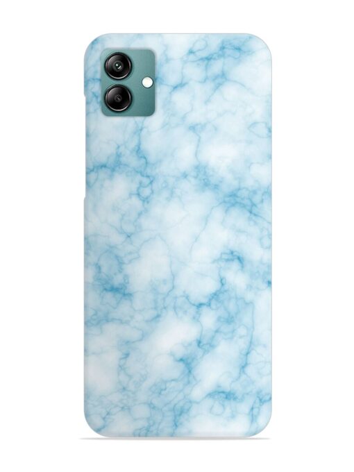 Blue White Natural Marble Snap Case for Samsung Galaxy A04 Zapvi