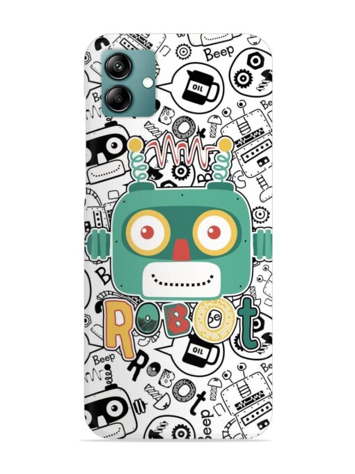 Robot Modern Seamless Pattern Snap Case for Samsung Galaxy A04 Zapvi