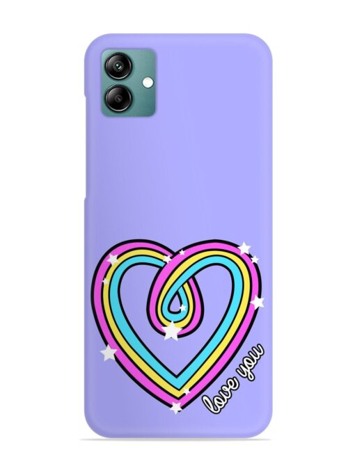 Colorful Rainbow Heart Snap Case for Samsung Galaxy A04