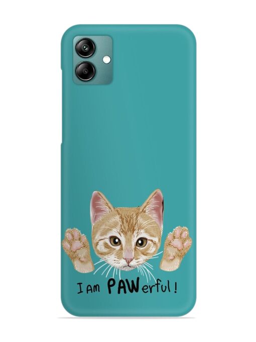 Typography Slogan Cat Snap Case for Samsung Galaxy A04