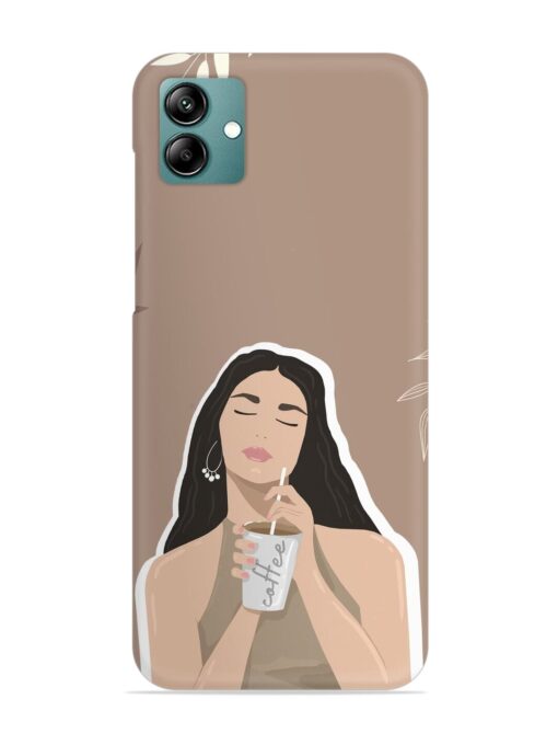 Girl With Coffee Snap Case for Samsung Galaxy A04