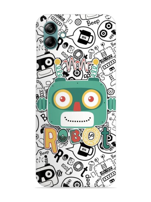 Robot Modern Seamless Pattern Snap Case for Samsung Galaxy A04E Zapvi