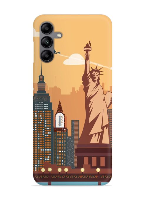 New York Statue Of Liberty Architectural Scenery Snap Case for Samsung Galaxy A04S