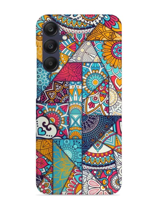 Patchwork Pattern Vintage Snap Case for Samsung Galaxy A05S