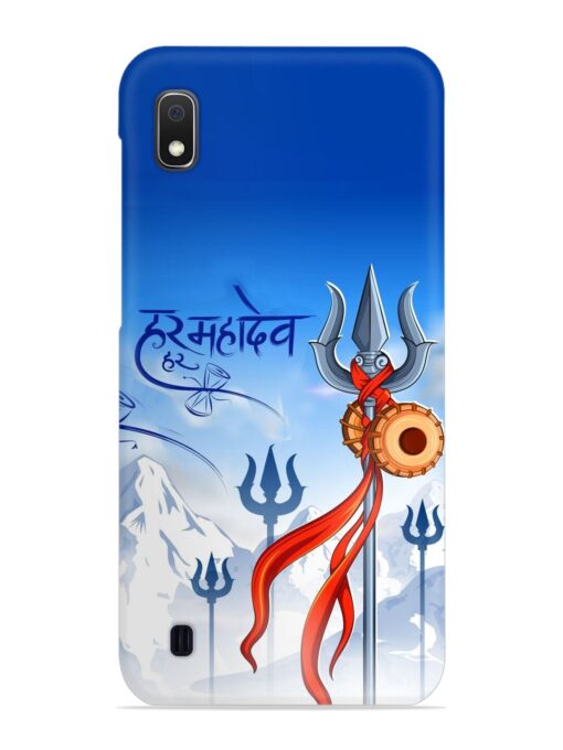 Har Har Mahadev Trishul Snap Case for Samsung Galaxy A10 Zapvi