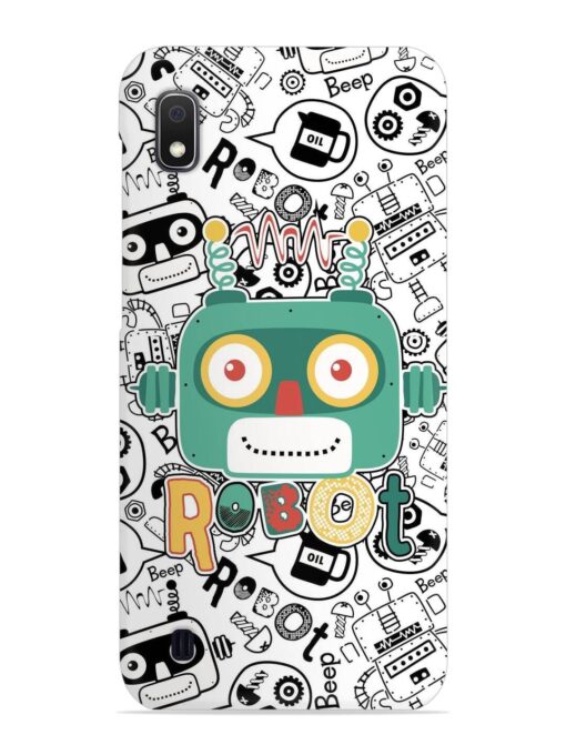 Robot Modern Seamless Pattern Snap Case for Samsung Galaxy A10 Zapvi