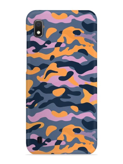 Camouflage Army Military English Orange Art Snap Case for Samsung Galaxy A10 Zapvi