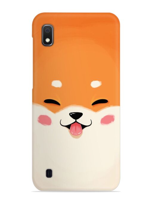 Cute Dog Face Vector Snap Case for Samsung Galaxy A10 Zapvi