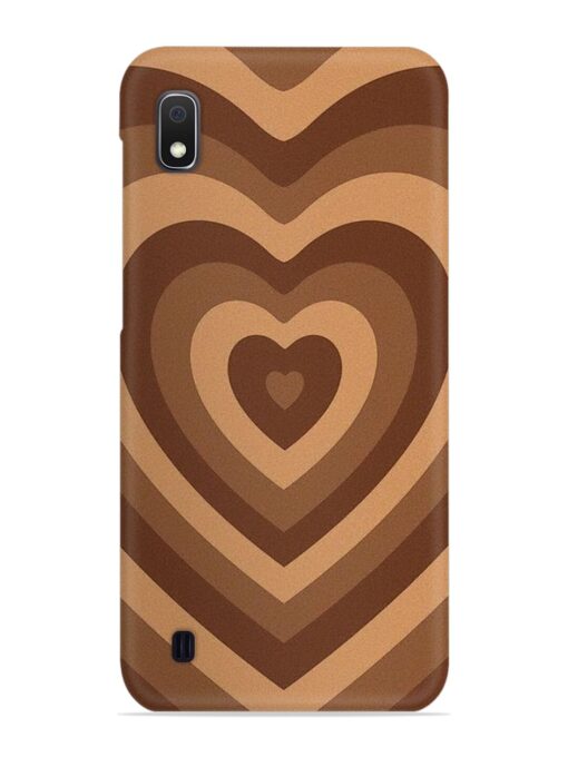 Brown Heart Snap Case for Samsung Galaxy A10 Zapvi