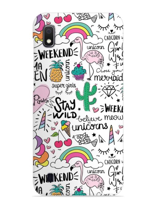 Unicorn Ice Cream Snap Case for Samsung Galaxy A10 Zapvi