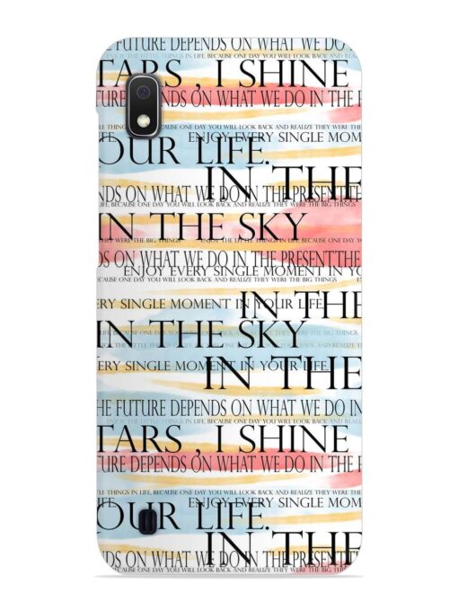 Seamless Slogans Pattern Snap Case for Samsung Galaxy A10 Zapvi