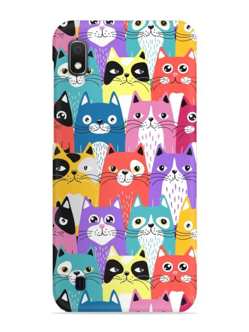 Funny Cartoon Cats Snap Case for Samsung Galaxy A10 Zapvi