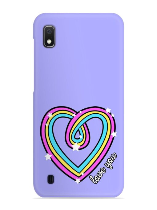 Colorful Rainbow Heart Snap Case for Samsung Galaxy A10 Zapvi