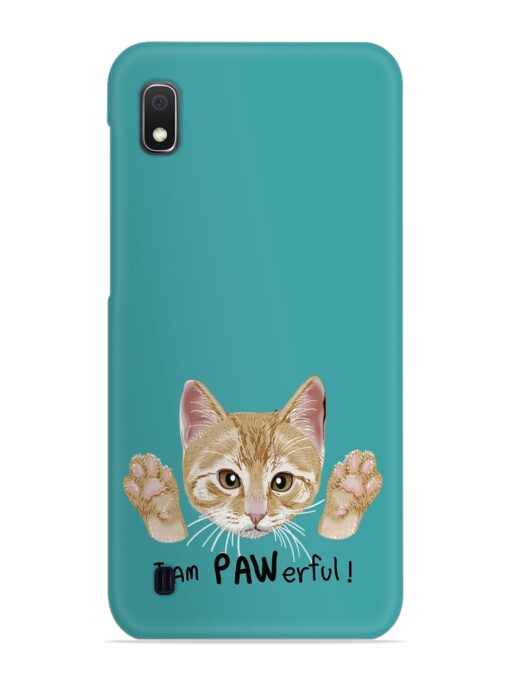 Typography Slogan Cat Snap Case for Samsung Galaxy A10 Zapvi