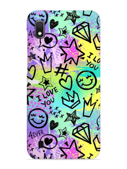 Bright Seamless Pattern Snap Case for Samsung Galaxy A10 Zapvi