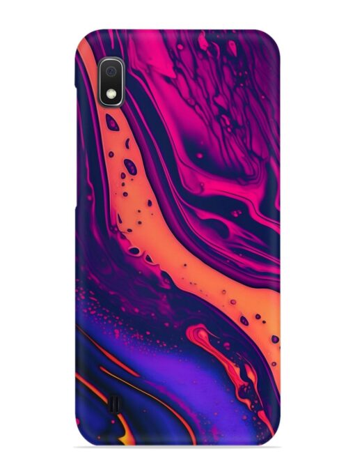 Fluid Blue Pink Art Snap Case for Samsung Galaxy A10 Zapvi