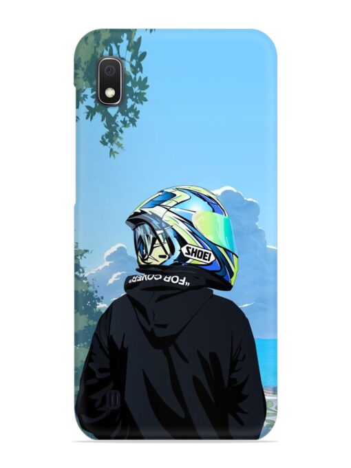 Rider With Helmet Snap Case for Samsung Galaxy A10 Zapvi