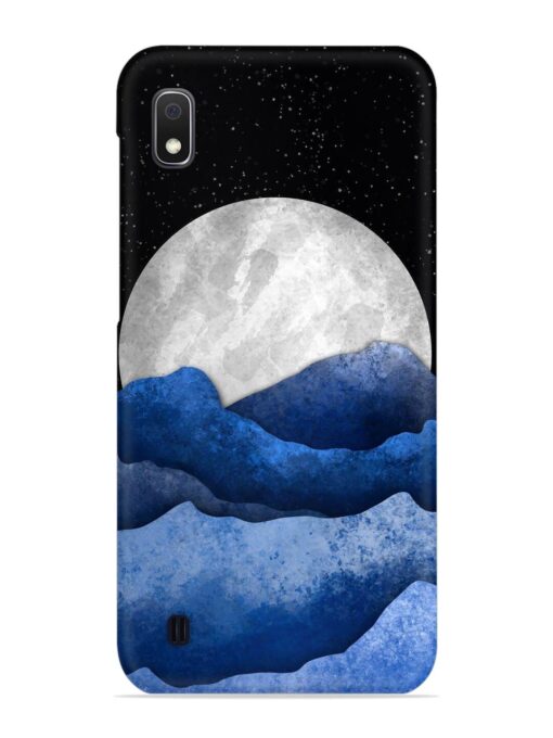 Full Moon Mountain Vector Snap Case for Samsung Galaxy A10 Zapvi