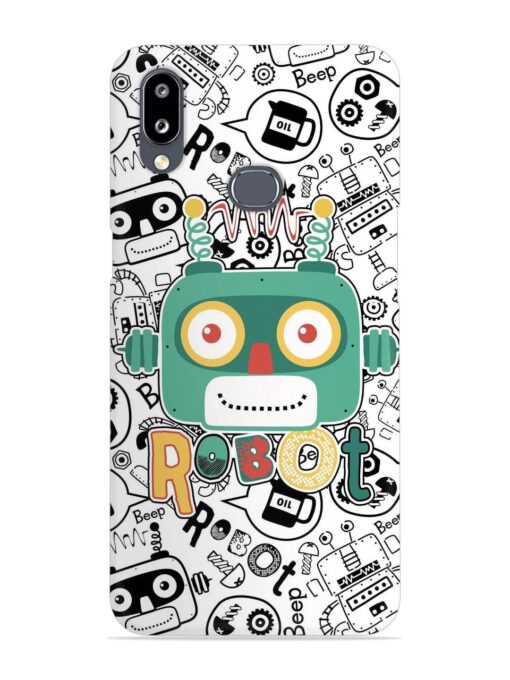 Robot Modern Seamless Pattern Snap Case for Samsung Galaxy A10S Zapvi