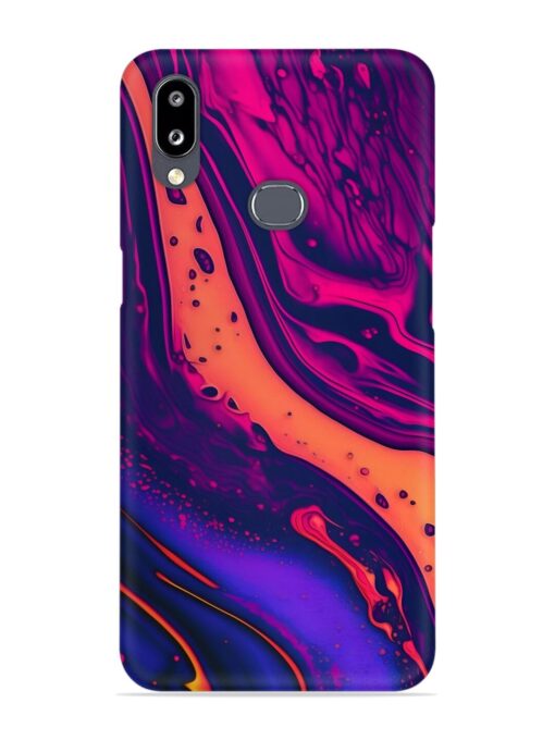 Fluid Blue Pink Art Snap Case for Samsung Galaxy A10S Zapvi