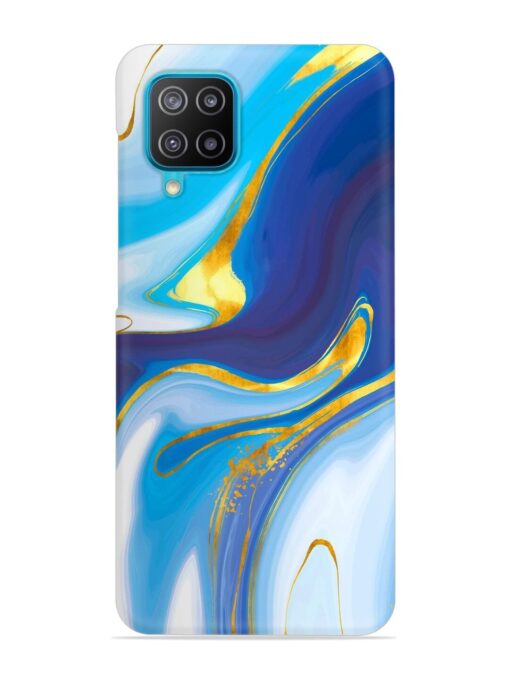 Watercolor Background With Golden Foil Snap Case for Samsung Galaxy A12 Zapvi