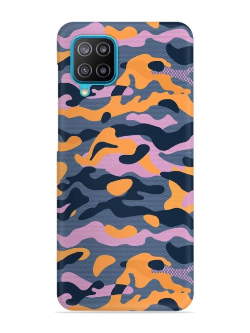 Camouflage Army Military English Orange Art Snap Case for Samsung Galaxy A12 Zapvi