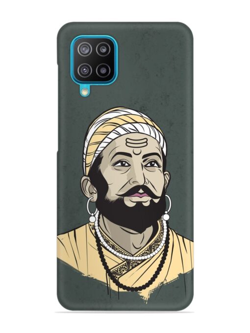 Shivaji Maharaj Vector Art Snap Case for Samsung Galaxy A12 Zapvi