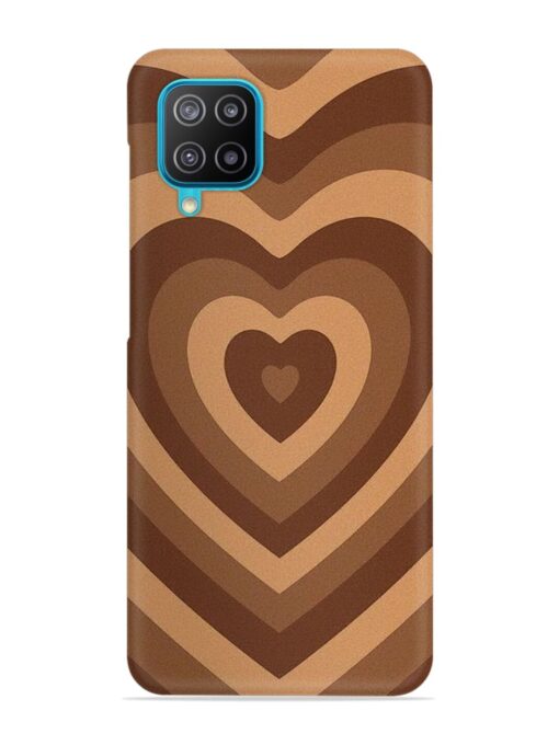 Brown Heart Snap Case for Samsung Galaxy A12 Zapvi