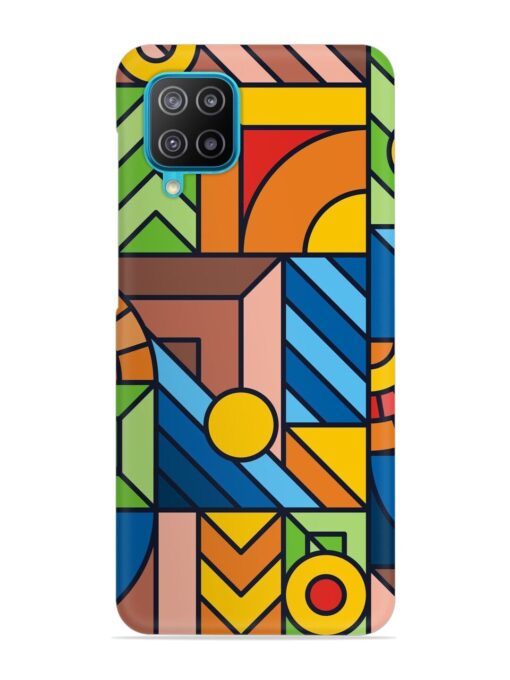 Colorful Geometric Snap Case for Samsung Galaxy A12 Zapvi