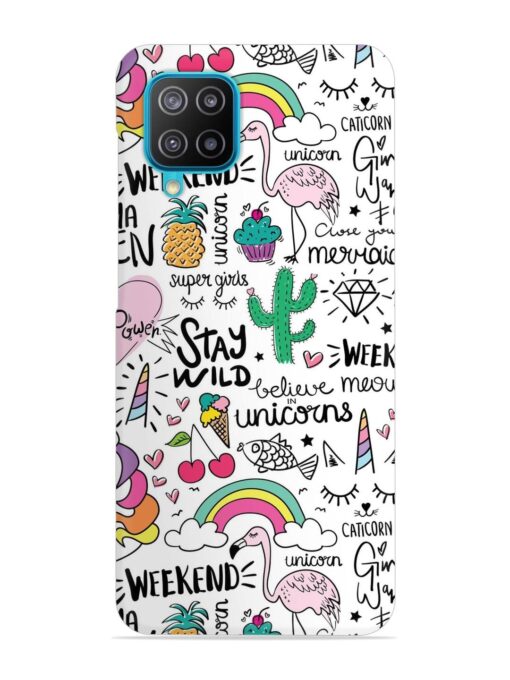 Unicorn Ice Cream Snap Case for Samsung Galaxy A12 Zapvi