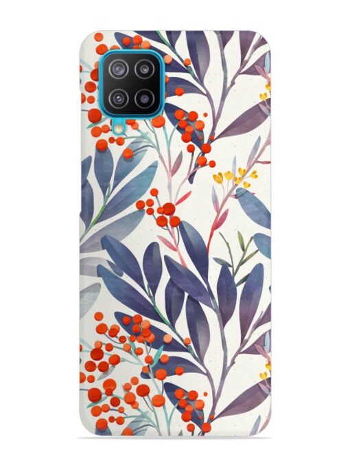 Seamless Floral Pattern Snap Case for Samsung Galaxy A12 Zapvi