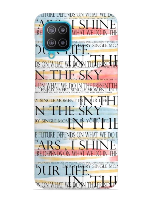 Seamless Slogans Pattern Snap Case for Samsung Galaxy A12 Zapvi