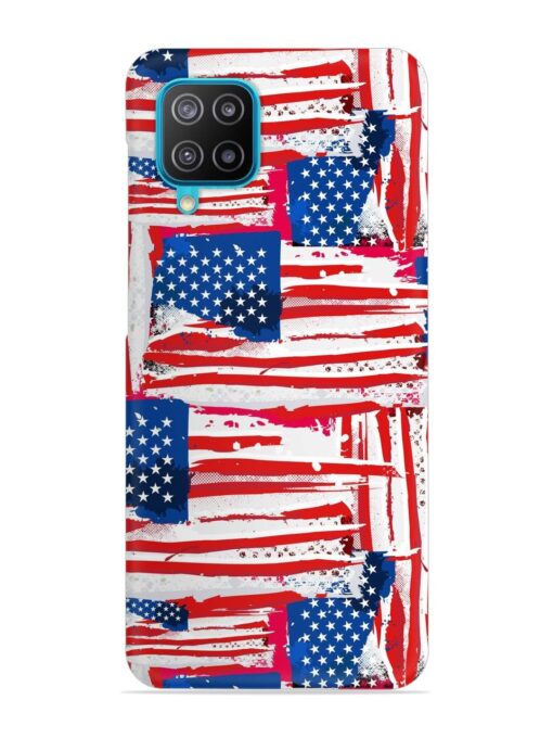 Usa Flag Seamless Snap Case for Samsung Galaxy A12 Zapvi