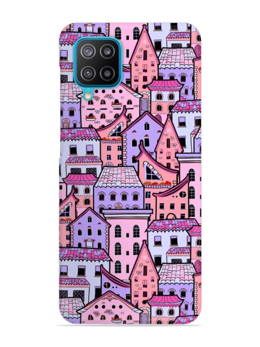 Seamless Pattern Houses Snap Case for Samsung Galaxy A12 Zapvi