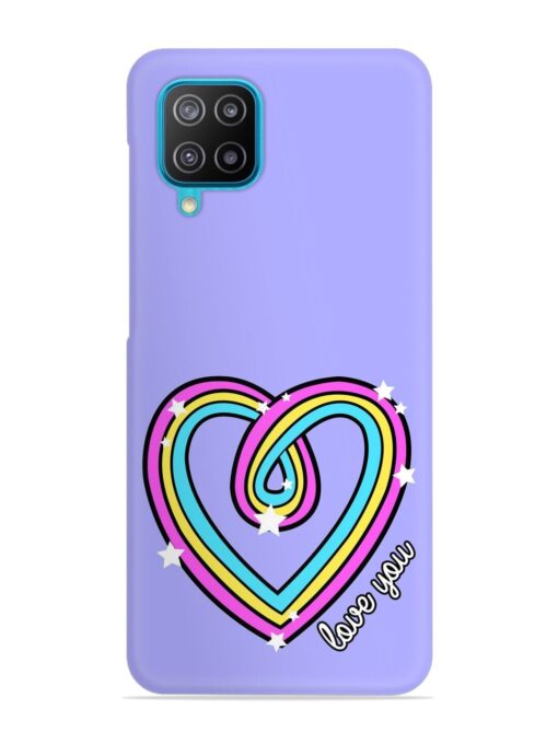 Colorful Rainbow Heart Snap Case for Samsung Galaxy A12 Zapvi