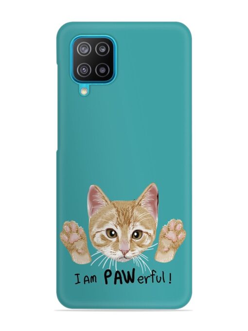 Typography Slogan Cat Snap Case for Samsung Galaxy A12 Zapvi