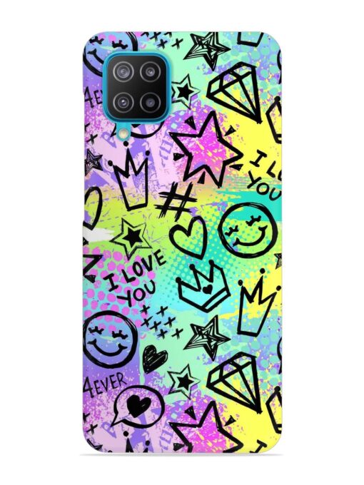 Bright Seamless Pattern Snap Case for Samsung Galaxy A12 Zapvi