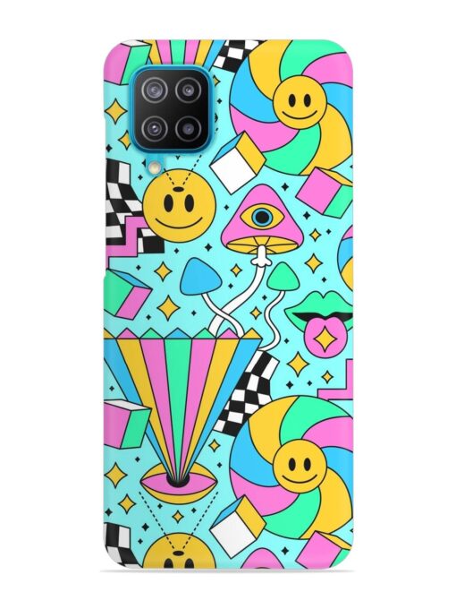 Trippy Rainbow 60S Snap Case for Samsung Galaxy A12 Zapvi