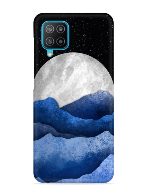 Full Moon Mountain Vector Snap Case for Samsung Galaxy A12 Zapvi