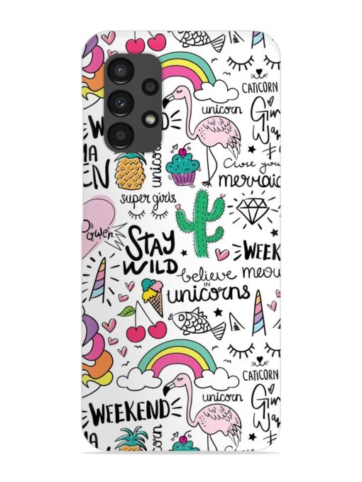 Unicorn Ice Cream Snap Case for Samsung Galaxy A13 Zapvi