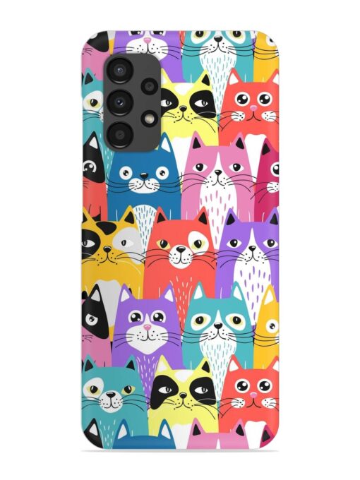 Funny Cartoon Cats Snap Case for Samsung Galaxy A13 Zapvi