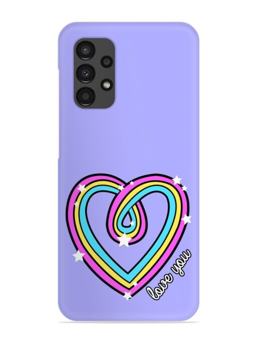 Colorful Rainbow Heart Snap Case for Samsung Galaxy A13