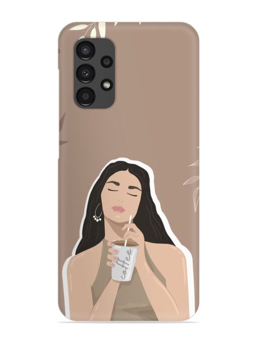 Girl With Coffee Snap Case for Samsung Galaxy A13 Zapvi