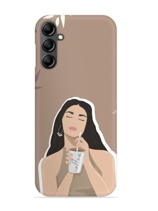 Girl With Coffee Snap Case for Samsung Galaxy A14 (5G) Zapvi