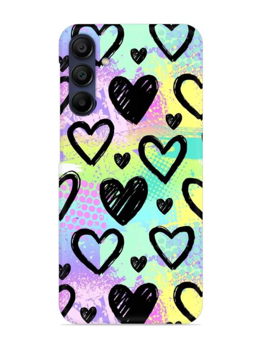 Bright Pattern Hearts Snap Case for Samsung Galaxy A15 (5G) Zapvi