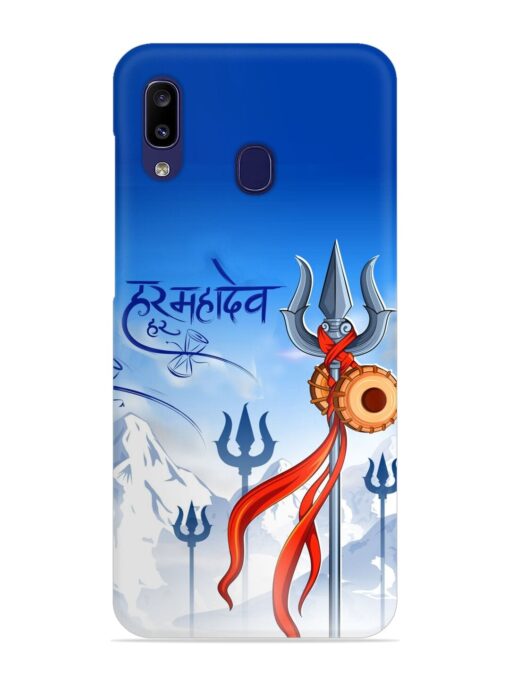 Har Har Mahadev Trishul Snap Case for Samsung Galaxy A20 Zapvi