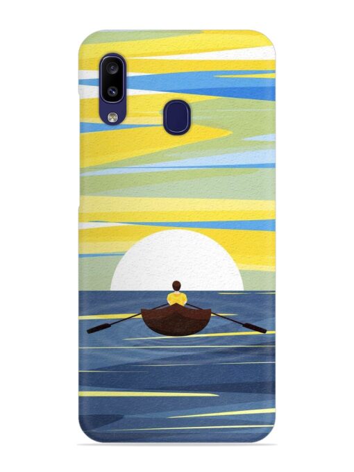 Rowing Person Ferry Paddle Snap Case for Samsung Galaxy A20 Zapvi