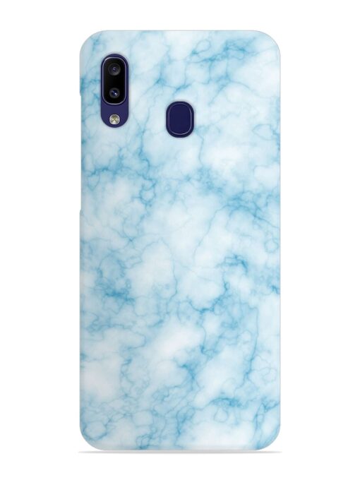 Blue White Natural Marble Snap Case for Samsung Galaxy A20 Zapvi