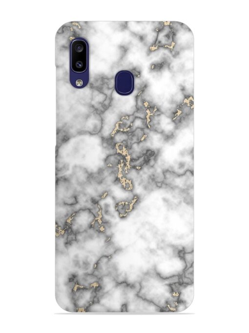 Gray And Gold Marble Snap Case for Samsung Galaxy A20 Zapvi